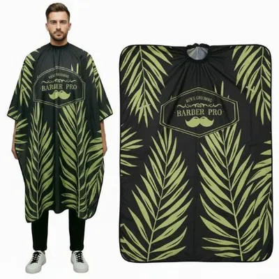 Produktbild von Friseurumhang für Friseure, für den Salon, groß, zum Scheren/Schneiden, 140×155 cm, mit Klammer/Schließe