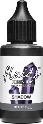 Produktbild von Octopus Fluids Resin Ink SHADOW, Alkoholtinte für Epoxidharz und UV-Harz, Harzfarben 30 ml, grau