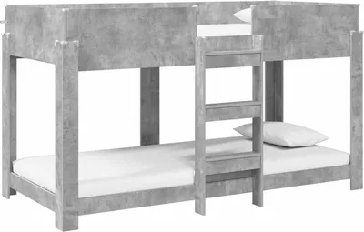 Image de Lit Superposé pour Enfants Gris béton 90 x 190 cm