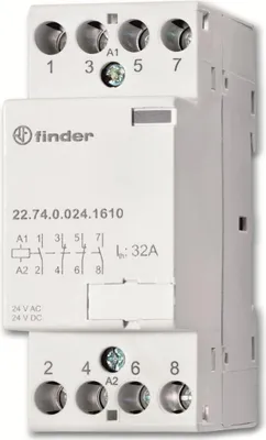 Image de Contacteur d'installation FINDER 230 V, 32 A, 4 contacts NO, 22.74.0.230.1310