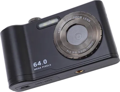 Zdjęcie produktu dla 2,8-calowy aparat cyfrowy 64 MP Zdjęcia Nagrywanie wideo 4K Student do podróży Fotografia dyplomowa Czarny