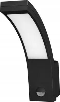Image de Applique d'extérieur ORNO OR-OP-6109BLPMR4 avec détecteur de mouvement et de crépuscule, IP54, noir