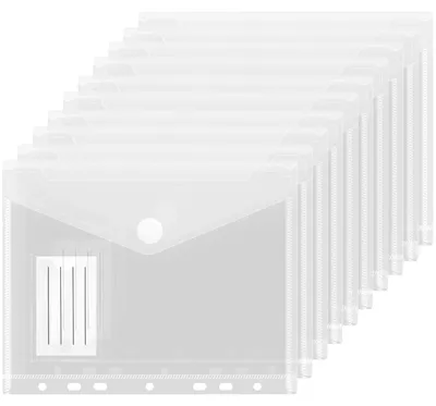 Productafbeelding van Documentenmap in A5-formaat met klittenbandsluiting en etiketvak, 22,5 x 18 cm, met 7 perforaties, waterdicht.