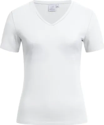 Produktbild von Greiff SHIRTS Damen T-Shirt Kurzarm V-Neck Regular-Fit Weiß XS