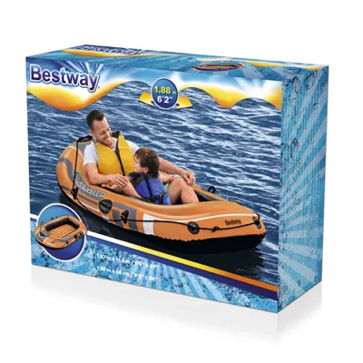 Produktbild von Bestway 61100, Reisen/Erholung, Aufblasbares Boot, Schwarz, Rot, Vinyl, 2 Person(en), 120 kg