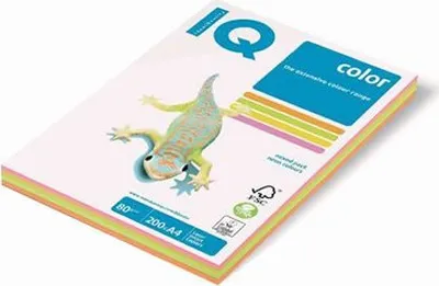 Zdjęcie produktu dla Papier kolorowy A4 - 80 g mix 4 kolorów neonowych á 50 arkuszy