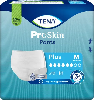 Zdjęcie produktu dla Majtki chłonne Pieluchomajtki Pieluchy dla dorosłych Tena Plus M 10 sztuk