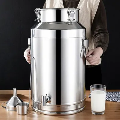 Immagine prodotto di Contenitore per latte in acciaio inossidabile con rubinetto