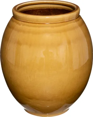 Image de Topf "Nam" - Keramik - ockergelb - H38 cm - Atmosphera créateur d'intérieur