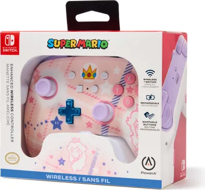 Obrázok produktu pre Bezdrôtový ovládač, PowerA Enhanced Wireless, Princess Peach Plaid