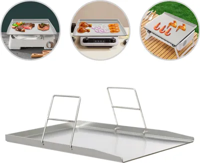 Produktbild von Edelstahlgrill 49*32.5cm Grillplatte universelle BBQ-Grillschale