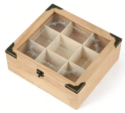 Productafbeelding van Houten Theezakjes Organizer met 9 Compartimenten