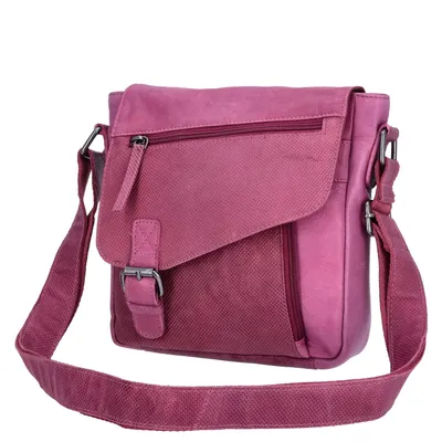 Produktbild von The Skandinavian Brand Damen Leder Schultertasche Purple : lila-50 Farbsortierung: lila-50
