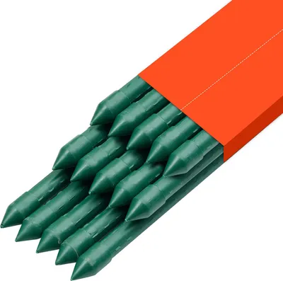 Produktbild von Rankhilfe, 15er-Pack, Pflanzstab ⌀16x1705mm, kunststoffbeschichtete Metall-Tomatenstäbe