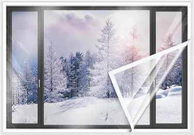 Produktbild von Isolierfolie für Fenster transparent 47x63in 2 Rollen