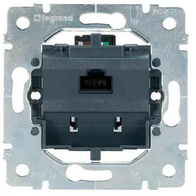 Produktbild von Legrand 775828 Datendose Kat.6 1-fach UTP m.8poligem Steckergesicht ungesch.