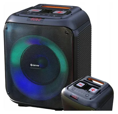Zdjęcie produktu dla Denver BPS-250, 3,81 cm (1.5"), 20,3 cm (8"), 40 W, Bezprzewodowy, Przenośny głośnik stereo, Czarny
