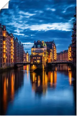 Produktbild von ARTland Poster Wasserschloss Speicherstadt in Hamburg Größe: 80x120 cm