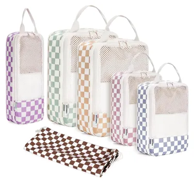 Produktbild von 6-teiliges Set zur Kofferorganisation, Kompressions-Packwürfel für Rucksack und Koffer
