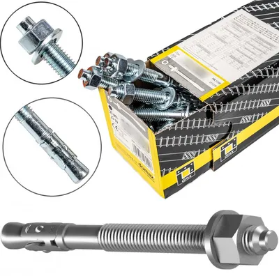 Produktbild von Bolzenanker M8x100 mm aus verzinktem Stahl für Beton Schwerlastanker 50 Stück