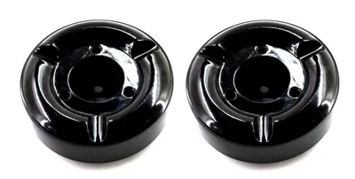 Produktbild von 2er Set Aschenbecher schwarz Melamin Sturmaschenbecher Tischaschenbecher