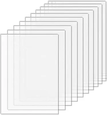 Image de 10 plaques acryliques transparentes de 2 mm d'épaisseur (plexiglas) pour cadres photo, projection, signalétique