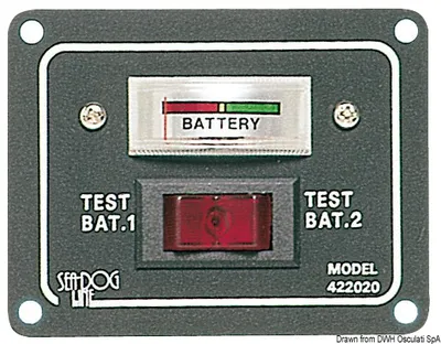Produktbild von Testpaneel f. 2 Batterien, analogisch , 1 Stück