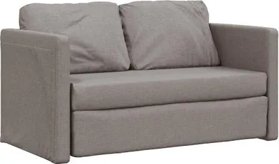 Produktbild von vidaXL Bodensofa mit Schlaffunktion Taupe 112x174x55 cm Stoff