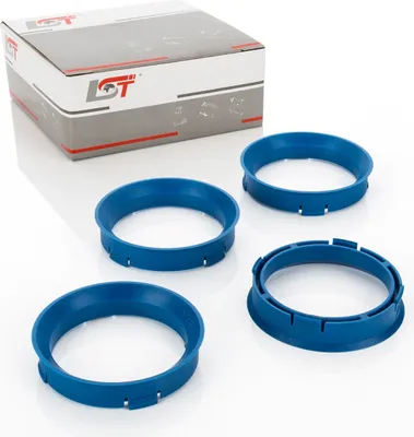Produktbild von 4x Zentrierringe Blau Alufelgen Ø 57,1 - Ø 66,6 mm für MAZDA HONDA LEXUS SUZUKI