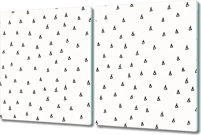 Produktbild von Glas Schneidebrett Herdabdeckplatten Schneideplatten - 2x 40x52 cm - Kleine Dreiecke