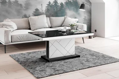 Produktbild von Design Couchtisch Tisch HM-333 Hochglanz höhenverstellbar ausziehbar