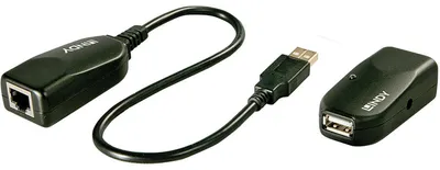 Zdjęcie produktu dla Lindy 42693, Nadajnik i odbiornik sieci, 50 m, 480 Mbit/s, Cat5, Cat5e, Cat6, LG-8311, Czarny
