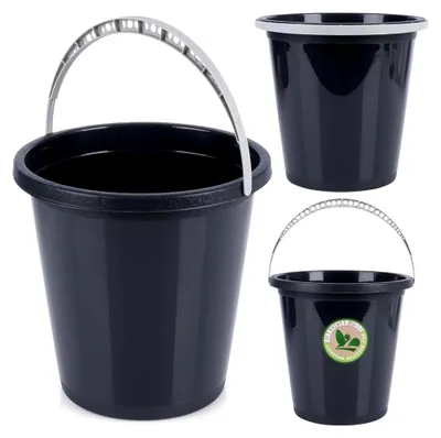 Produktbild von Eimer Putzeimer Kunststoff-Eimer Plastikeimer schwarz 5 L