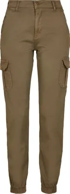 Produktbild von Urban Classics Ladies - High Waist Stretch Cargo Hose oliv M