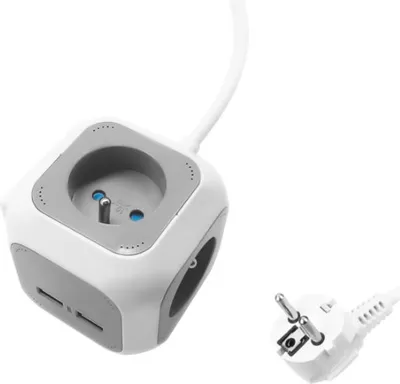 Produktbild von Orno Büro-Verlängerungskabel 4XSteckdosen 2Xusb Handle Kabel 1.4M