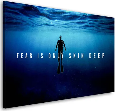 Produktbild von Wandbild Leinwandbild Motivation Mindset Fear: 120x80x2cm