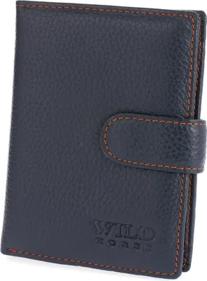 Obrázok produktu pre Pánska kožená peňaženka Wild Horse modrá s uzáverom