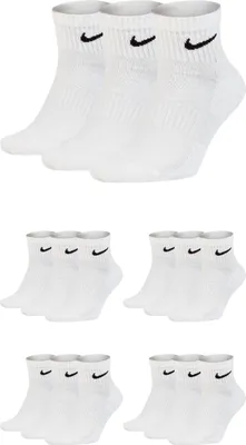 Produktbild von Nike SX7677 Socken Damen Herren Kurz Sportsocken Sparset - Größe: 46-50 - Farbe: 15 Paar weiss
