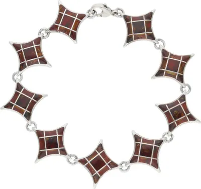 Produktbild von JuwelmaLux Armband 925/000 Sterling Silber mit Bernstein JL47-03-0087 19 cm