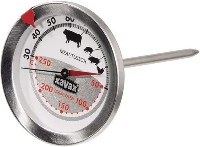Productafbeelding van 2-in-1 RVS Braadthermometer met Oventemperatuur