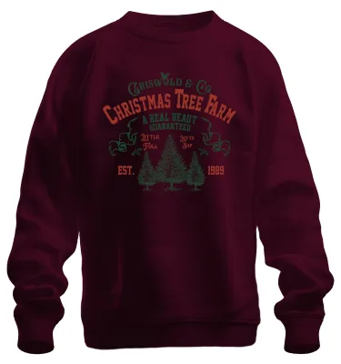 Immagine prodotto di Albero di Natale Griswold Co Albero di Natale Unisex Felpa Pullover, Borgogna, 3XL