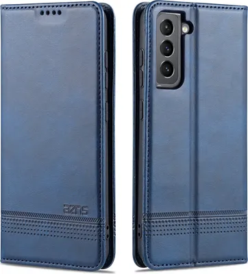 Immagine prodotto di Custodia Samsung S21 FE 5G, Portafoglio con chiusura magnetica e supporto, Custodia Flip in pelle per Samsung Galaxy S21 FE 5G Blu