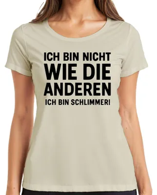Immagine prodotto di Non come gli altri io sono peggio divertente umorismo regalo signore t-shirt, natura, M