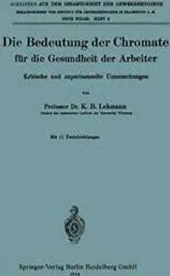 Obrázok produktu pre Die Bedeutung der Chromate für die Gesundheit der Arbeiter
