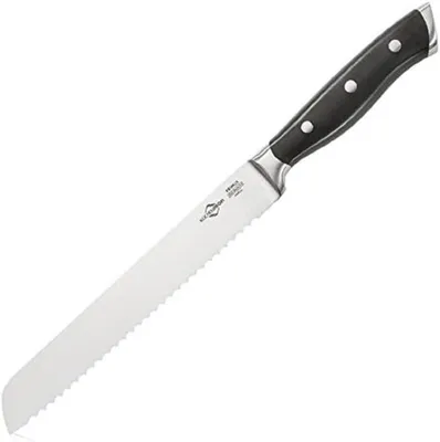 Brotmesser 20 cm, rostfreier Stahl, Kunststoffgriff, geschmiedet