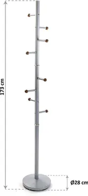 Produktbild von Famanu Garderobenständer mit 8 Haken - Edelstahl