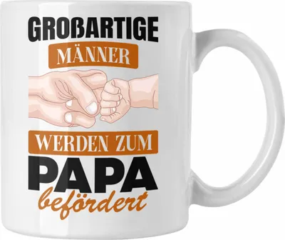 Produktbild von Trendation - Großartige Männer werden Zum Papa Befördert Tasse Geschenk Du Wirst Vater Geschenkidee (Weiß)