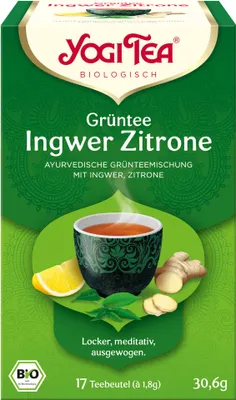 Produktbild von Yogi Tea  Grüntee Ingwer-Zitrone, 30,6 g