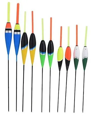 Imagen del producto de Conjunto de 10 flotadores de madera "Balsa Dobbers" – Utensilios para la pesca – Alta sensibilidad – Material duradero – Adecuados para agua dulce y salada – Flotadores para pesca