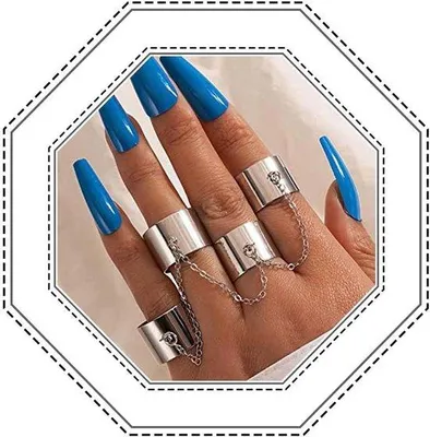 Produktbild von Vintage Silber Kettenring Schmuck Set Damen Mädchen